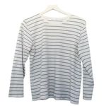 LAKE Pajamas Long Sleeve Cotton Striped Pajama Top Tee Purple Green White Photo 0