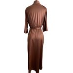 Vintage Moodsetter Satin Robe Chocolate Brown Boudoir Lounge Long Robe Size M Photo 4
