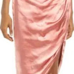 Elliatt Cassini Women's L Pink One-Shoulder Midi Dress Party/Cocktail Photo 0