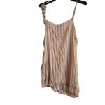 Ro & De NWT  Muted Mauve Striped Ruffle Strap Camisole Tank Top L Photo 5