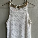 Lilly Pulitzer  Crochet Sleeveless Midi Dress with Shell Collar White Size L Photo 5