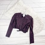 Prairie Underground Sax 100% Cotton Tie Long Sleeve Blouse Size Large Red Photo 2