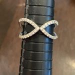 Elegant infinity ring with two overlapping bands 7 Silver Photo 2