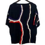 Diane Von Furstenberg  Black Short Sleeve Oversize Sweater Size Small Photo 1