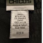 Chico's Size Small (0) Black Lace Overlay Long Sleeve Lined Nylon Top Photo 6