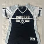 Majestic  Raiders Black and Gray V-Neck Jersey Size Large‎ Photo 5
