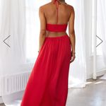 Hello Molly Keep It Flowing Red Maxi Dress Photo 2