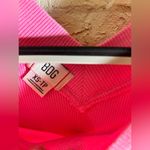 BDG Pink Long Sleeve V-Neck Top, layering vneck front and back, beautiful hot pink Photo 1