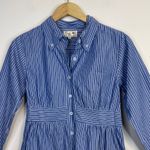 Mille Button Down Blue Striped Oxford Long Sleeve Shirt Dress Shirtdress XS Photo 1