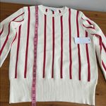 Equipment  AMRIT SWEATER - FANCY RIBBED KNIT WHITE/BLOOD MOON Photo 9