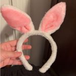Bendable White & Pink Bunny Ears Costume Size One Size Photo 0