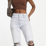 Berksha Bershka Brown Crop Top Asymmetric Design Sz S Photo 0