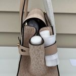 Michael Kors MK Carmen Medium Color-Block Logo Satchel -Buff Multi Photo 4