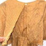 Princess Polly  Astro Mini Dress Mustard Gold Yellow Textured‎ Tiered Ruffle Size Photo 6