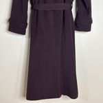 Jacqueline Ferrar Vintage Purple Trench Coat Women Size 12 Double Breasted +Belt Photo 12
