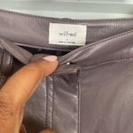 Aritzia WILFRED MELINA SPARROW TAUPE MOINEAU High-Rise Vegan Leather Pant Size 4 Photo 3