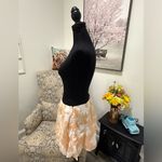 American Eagle  Outfitters Asymmetrical A-Line Skirt in White and Orange Photo 6