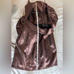 ZARA  Bloggers Fave Metallic Voluminous Flower Strapless Mini Dress Size Small Photo 14