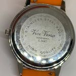 Vice versa women’s Quartz analog watch 3D Flower dial silver tone 42mm running Orange Photo 6