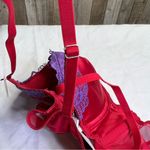 Forever 21  Size Small Red Underwire Bra with Purple Lace with Adjustable… Photo 4