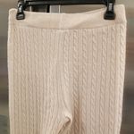 Magaschoni 💕💕 100% Cashmere Cable Knit Joggers ~ Oatmeal Heather Small S NWT Photo 3