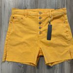Tractr Yellow High Waist Denim Shorts NWT Size 6 Photo 0