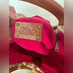 Patricia Nash Lesa Multicolor Pastel Straw Bag Wood Ring Handle Boho NO STRAP Photo 4