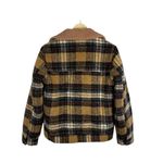Brixton Women’s Nouvelle Sherpa Plaid Oversized Coat Brown/Black Size S Brown Photo 11