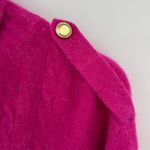 VTG Sk & Company sweater L lambswool angora blend mock neck pullover cable knit Pink Size L Photo 4