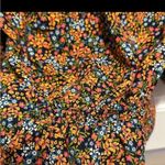 Free People Floral Navy Combo Button-Down I Found You Printed Top Size xs Photo 7