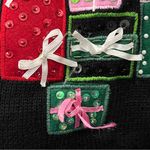 Tiara International Vintage Y2K Christmas Tree Sweater Black XL Photo 2