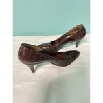 Vintage 7.5A Brown Alligator Crocodile Women's Shoes S Photo 5