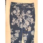 Chico's  Girlfriend Slim Leg Ankle Jeans Floral Print Stretch Blue Denim Size 0.5 Photo 9