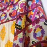 Anthropologie Bohemian Yellow and Pink Midi Dress L Photo 6