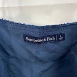 Abercrombie & Fitch women's blue lace floral satin slip lined dress intimates L Photo 2