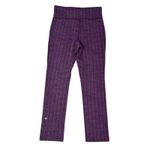 LULULEMON Skinny Will Yoga Pant Ziggy Wee October Inkwell Convertible Waist Sz L Purple Size M Photo 4