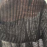 Eileen Fisher  black open mesh poncho in organic linen OS Photo 10