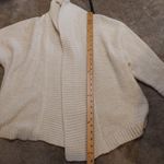 Aerie Size Medium M Heavy Knit Sweater Cardigan Ivory White Cozy Long Sleeve Photo 2