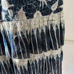 Ulla Johnson  Nadia Dress Indigo Silk Cotton Batik Metallic Midi Dress Size 2 Boh Photo 10