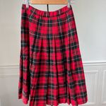 Pendleton Vintage Wallace Red Black Tartan Plaid Pleated Skirt XS Photo 3