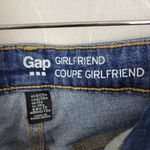Gap  Women's Jeans 6 Blue Distressed Coupe Girlfriend Mid Rise Skinny Fit Button Photo 3