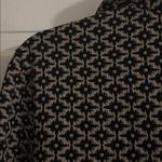 Max Studio Black and Cream Patterned Heavy Fabric Dress Photo 4