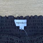 superdown Black Revolve x Jill Square Neck Smocked Star Black Mini Dress Photo 4