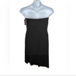 Wrapper Vintage Y2K  Strapless Black & Tan Ribbons Mini Dress NWT Large Photo 5