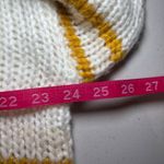 Leche Cream Gold Striped Loose Knit Long Sleeve Sweater L Large Soft Preppy Tan Photo 7