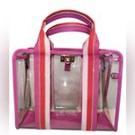 Kate Spade TRANSPARENT PINK STRIPED HANDBAG TOTE Photo 2