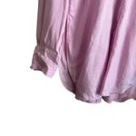ZARA Women Tunic Top M Pink Linen Button Up Preppy Coastal Beachy Cottage Vacay Photo 9