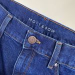Mott & Bow Dark Wash Ridge Raw Hem Mid Rise Slim Boyfriend Jeans Size 26 Blue Photo 4