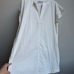 Vineyard Vines  White Textured Short Sleeve Women’s Size Large Shift Dress Photo 1