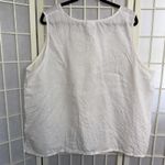 Hot Cotton Quiet Luxury Minimalist 100% Linen White Sleeveless Tank Top 3X Photo 12